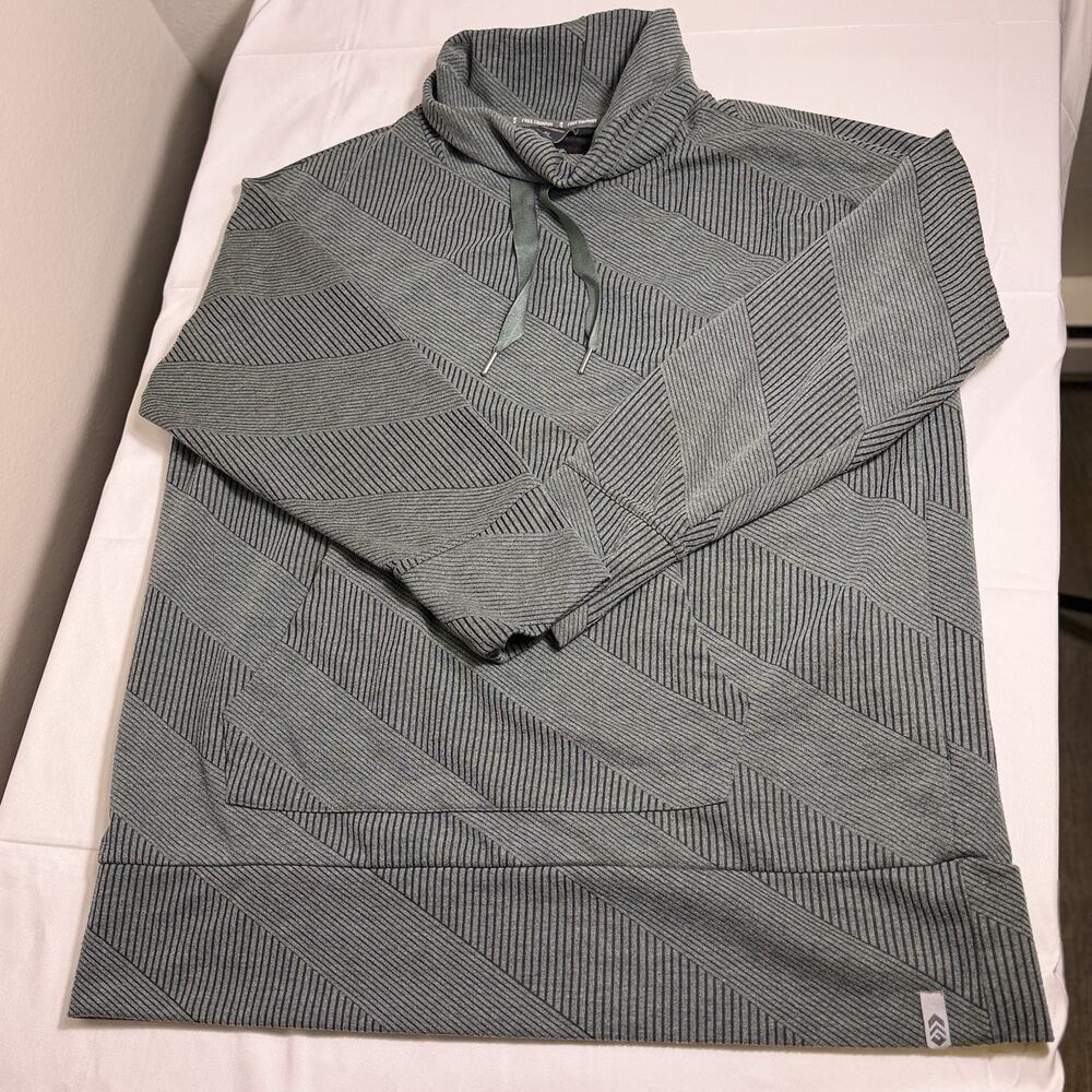 Women’s Free Country Ridgeline cowl neck tunic sweatshirt XL Dark Sage Green